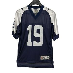 Vintage K. Johnson‎ #19 Dallas Cowboys Reebok NFL Throwbacks football jersey.